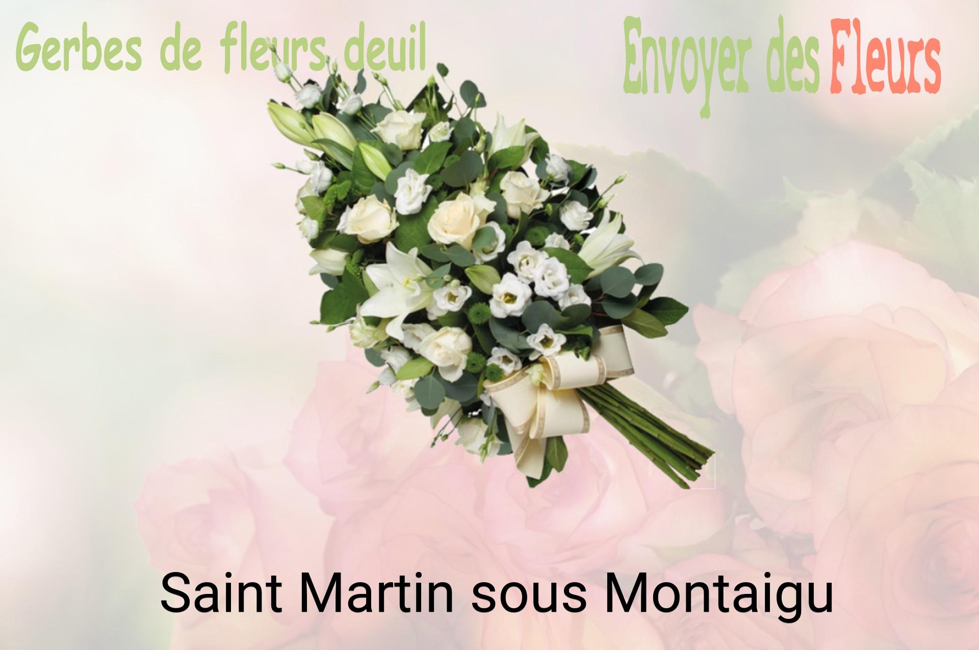 Gerbe de fleurs de deuil livrée à Saint-Martin-sous-Montaigu